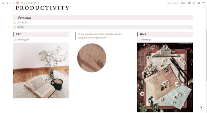 create custom aesthetic notion templates for you