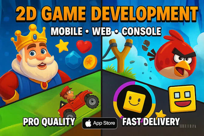 develop an addictive unity 2d game with fast delivery