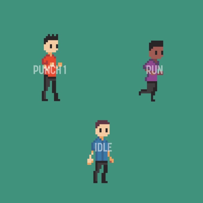 Create pixel art character animations by Antidotestudios | Fiverr