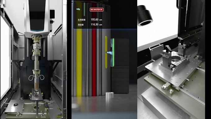 create 3d assembly animation for machines, parts, or buildings