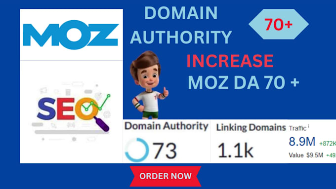 increase domain authority moz da 30 to 70 plus