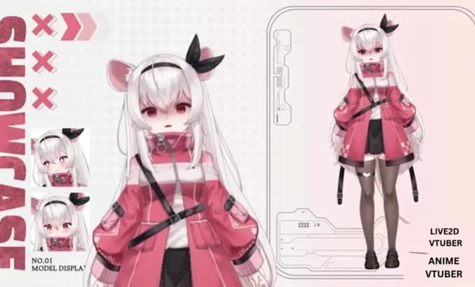 Design live2d vtuber rigging, 2d vtuber model, live2d commission, anime ...