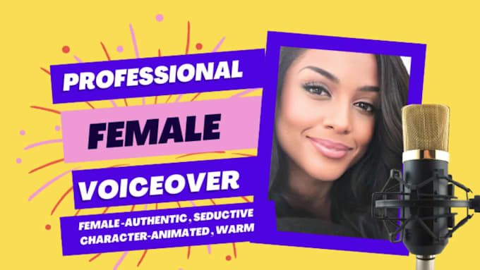 do an american female voiceover recording for your project