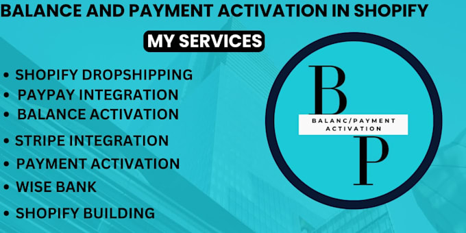 activate shopify balance and shopify payment paypal, stripe