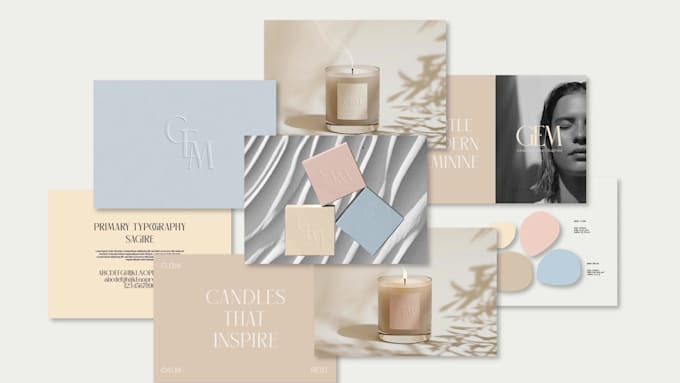 design a modern brand identity and a brand style guide