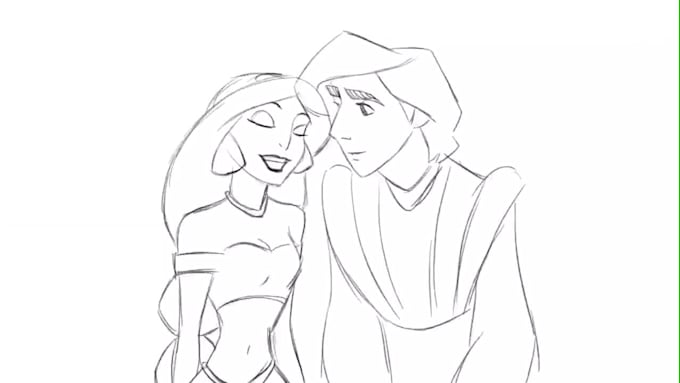 create 2d line art, 2d traditional animation, frame by frame, line art animation