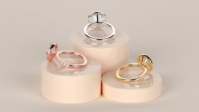 create jewelry model, rendering and animation