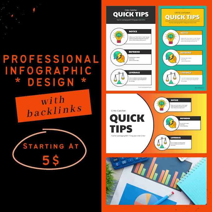 create stunning infographics and submit them to top high da websites for SEO