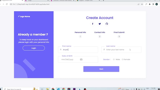 craft your modern, responsive website with HTML5, CSS, and javascript