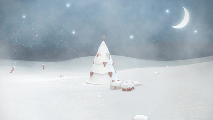 customize happy christmas greetings intro video