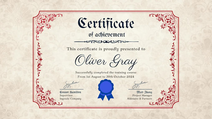 design a professional certificate