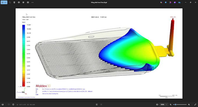 do moldflow simulation report by using moldex3d
