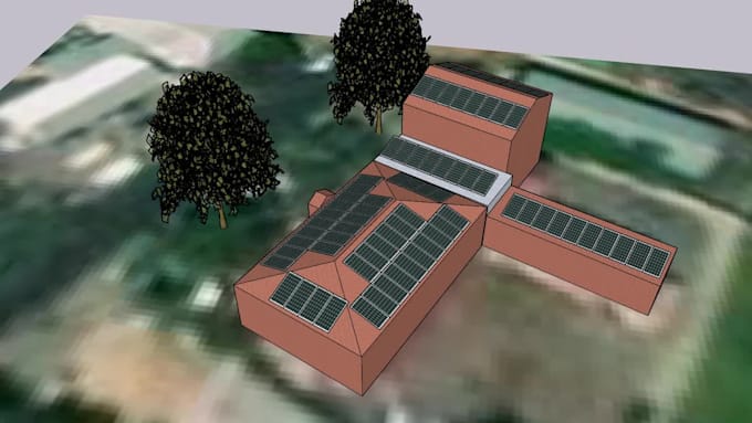 design solar system in autocad, pvsyst 3d in sketchup, sale proposal, and boq
