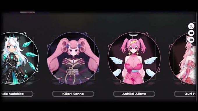 make a stylized profile website for vtuber, artist or agency