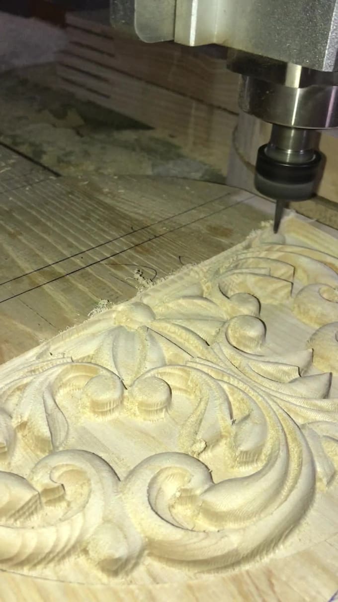 create 2d or 3d designs for wood cnc use