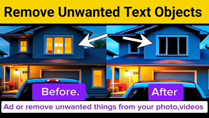 remove unwanted text objects writing from video