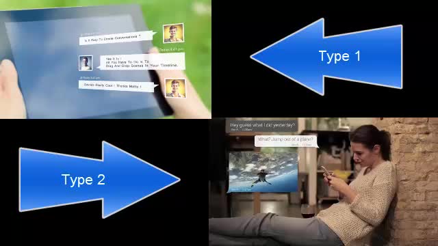 create a video text or chat message advert
