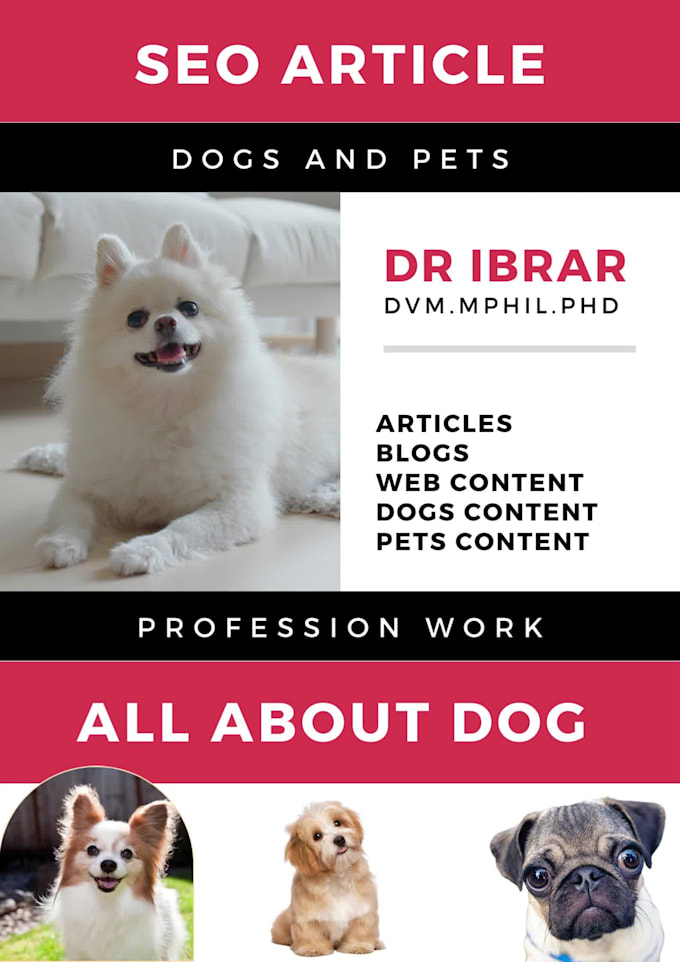 write dog, pet, and veterinary articles