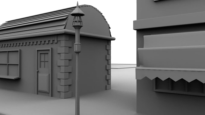 model interior and environment in 3d