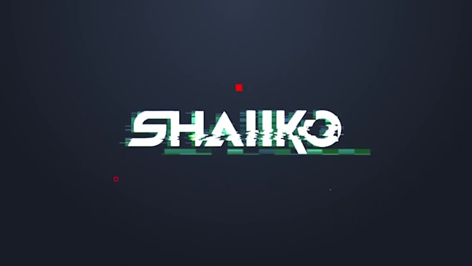 create a glitched logo intro
