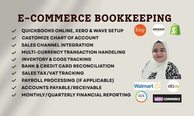 Do ecommerce bookkeeping with qbo or xero for shopify amazon and ...