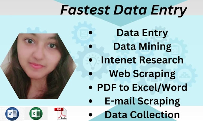 do fastest data entry and web research in low price