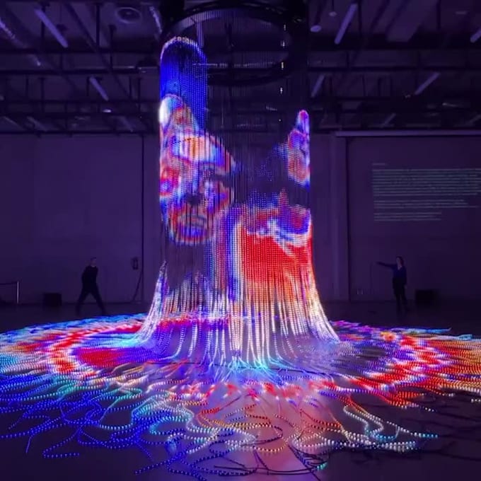 create unique 3d logo for hologram fan