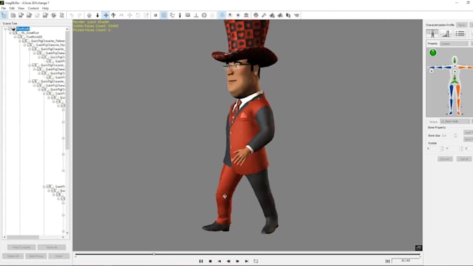 create 3d character rigged for iclone use