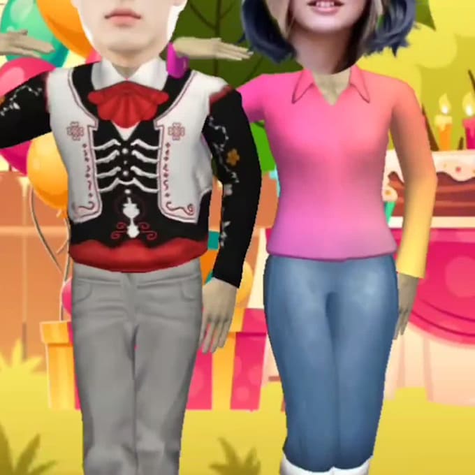 make funny happy birthday dance video with your face