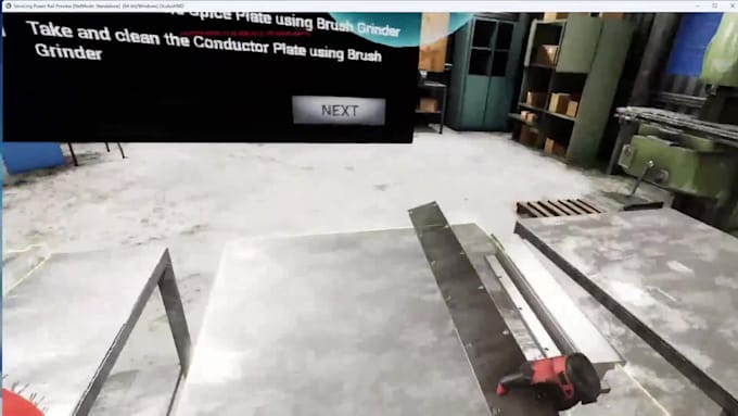 develop VR training simulation experience