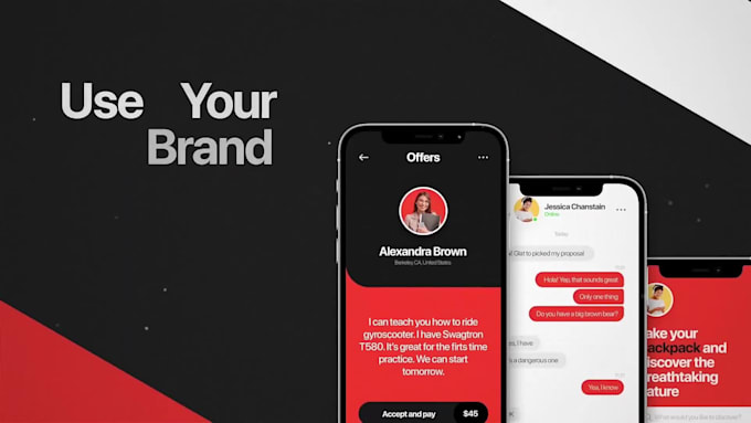 create UI app promo video and website explainer