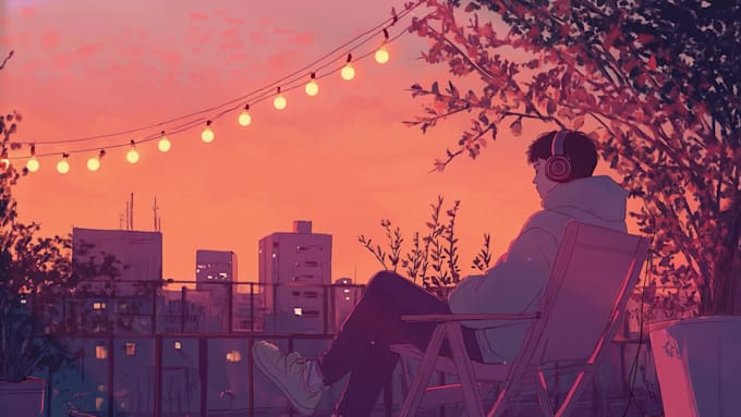 create a cozy aesthetic lofi loop animation for your music