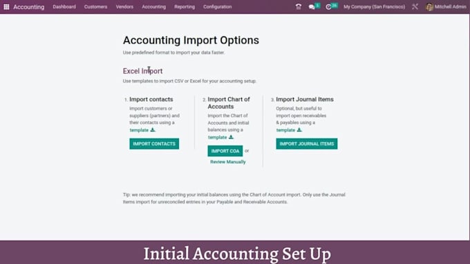 provide odoo accounting consultancy and training