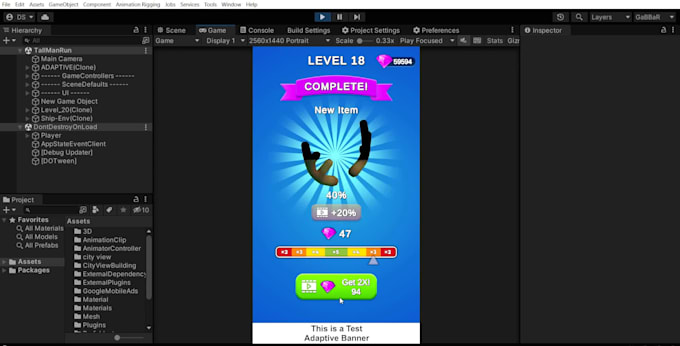develop game in unity game engine for android, IOS or PC
