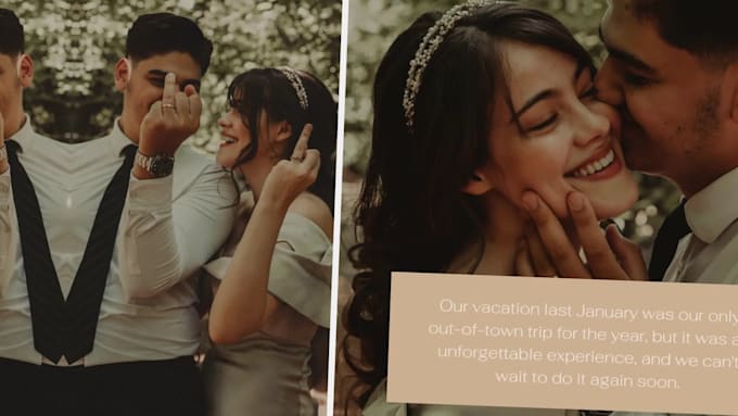 create couple photo slideshow video