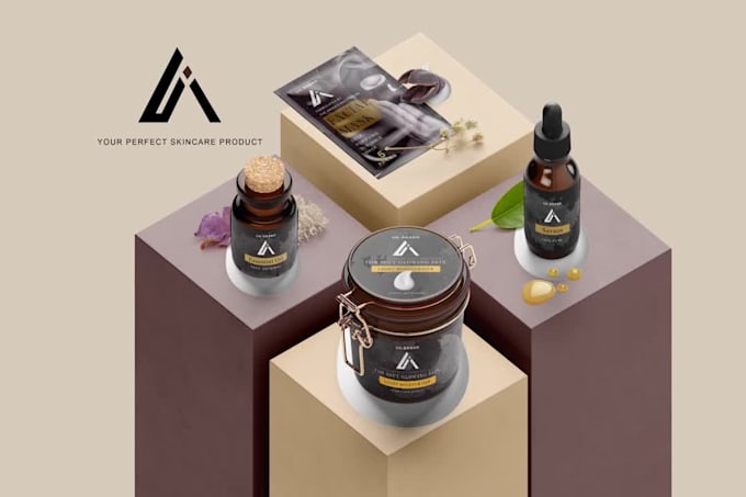 create elegant cosmetic and product packaging design