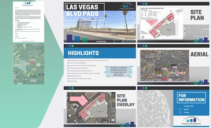 design commercial real estate listing presentation flyers