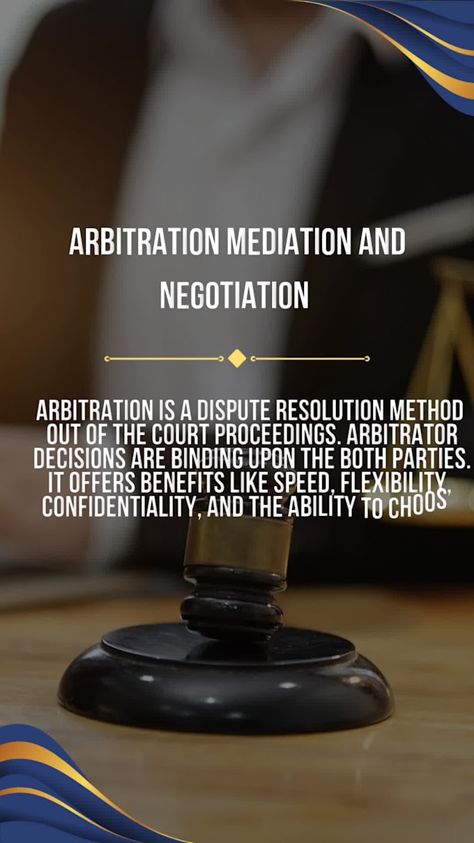 be your arbitration and mediation lawyer