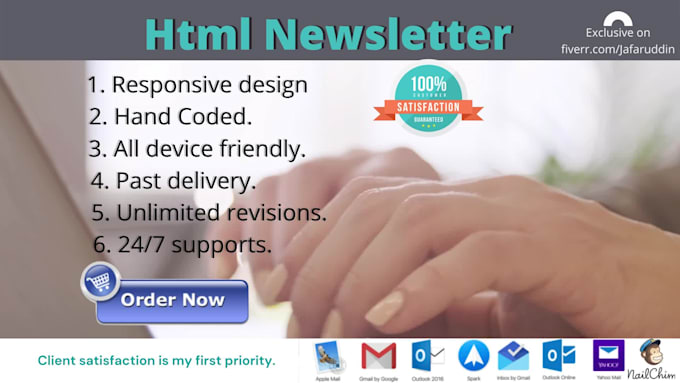 design an HTML email template or newsletter