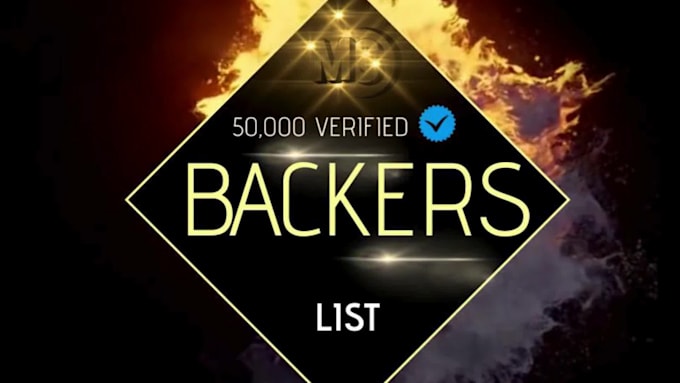 provide verified backers list for  indiegogo kickstarter gofundme campaign