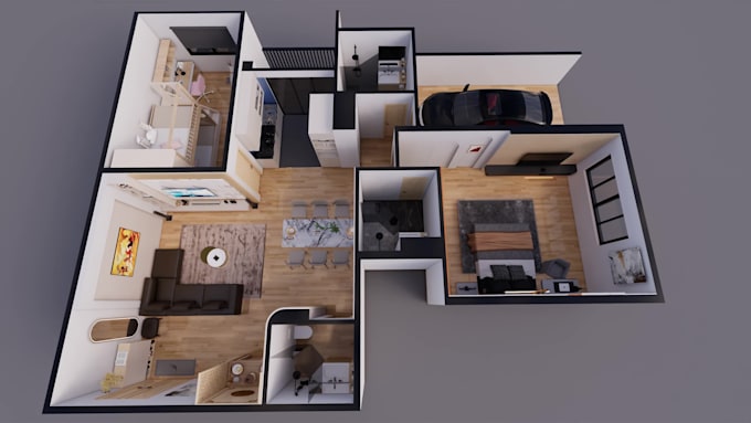 Create professional 3d floor plan , sketchup 3d model , rendering ...