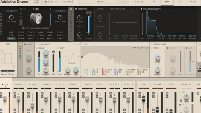 program virtual drums for your song