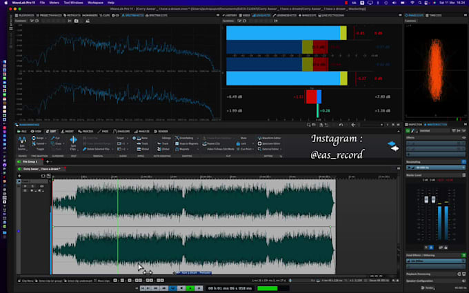 editing vocals, harmony vocals and edit your drum