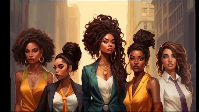 design african american ai headshot and illustrations in any style