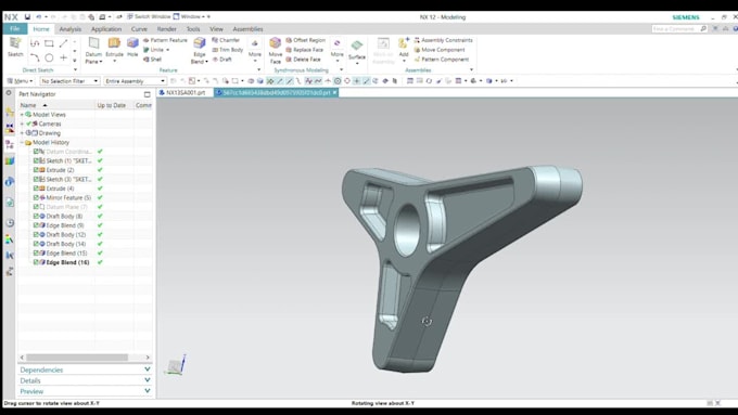 create 3d cad models part modeling from 2d to 3d