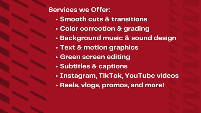 edit your video, reel
