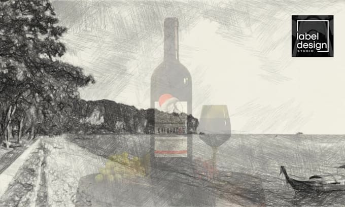 professional bottle label design for wine and liquor