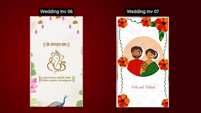 create indian wedding invitation videos
