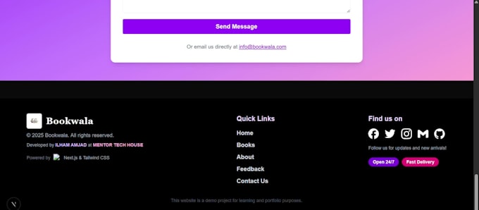 develop a professional next js website with clean UI UX