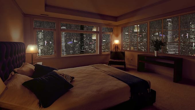 create cozy relaxing rain video